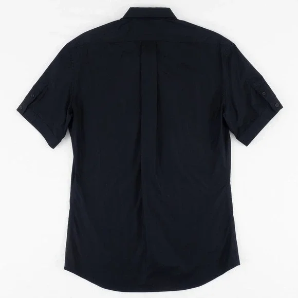 NWOT Alexander McQueen Button-Down Shirt Short-Sleeve Men's 48 (Medium) Black - Picture 2 of 8